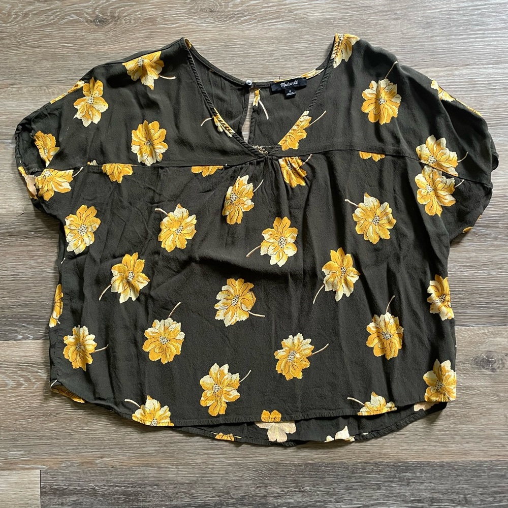 Madewell Rhyme Top in Fall Flowers